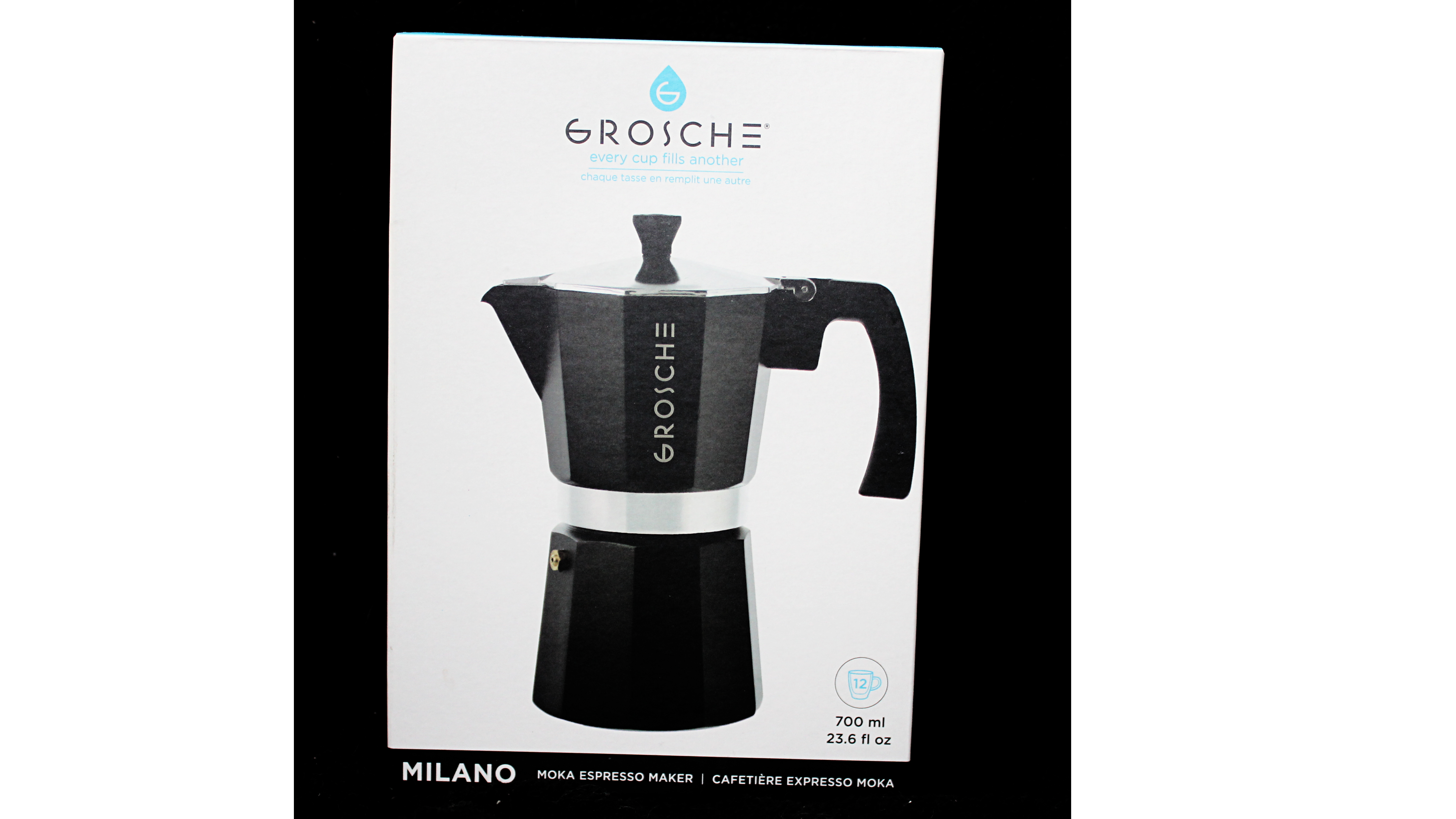 GROSCHE Milano Stovetop Espresso Maker Moka Pot 12 Cup - 23.6 fl