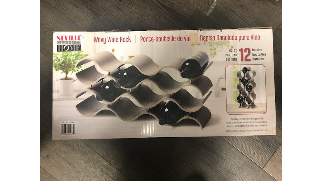 Seville wavy wine discount rack