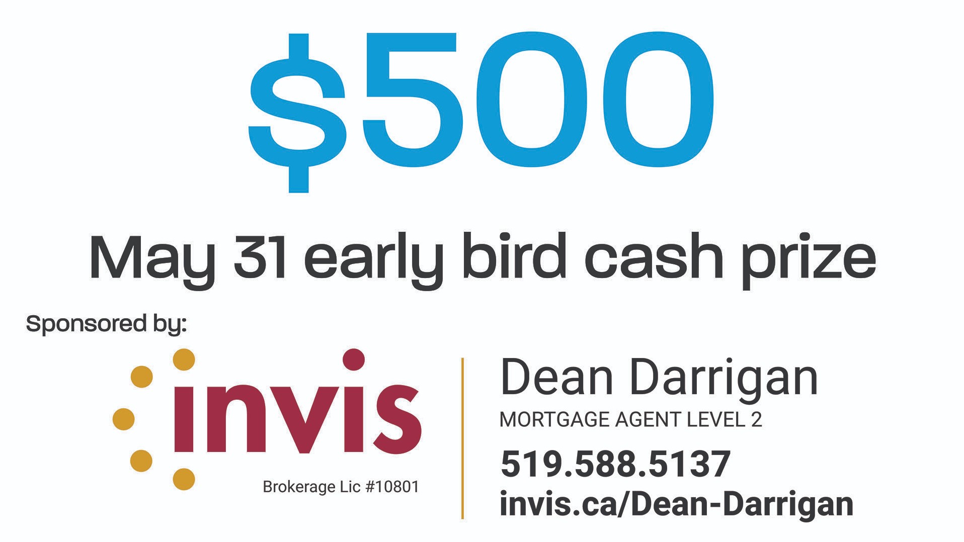 Early Bird $500 draw 2