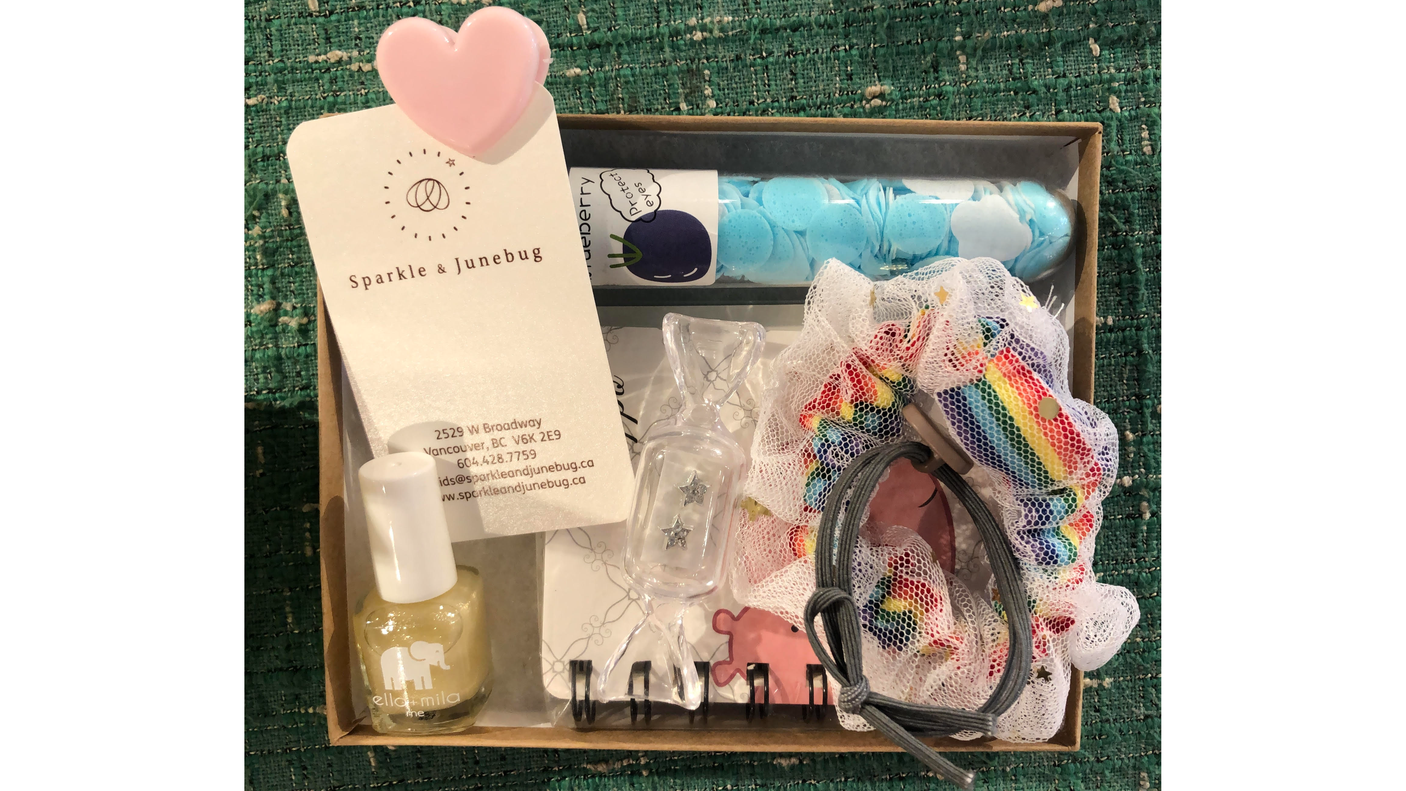 A gift box from Sparkle & Junebug