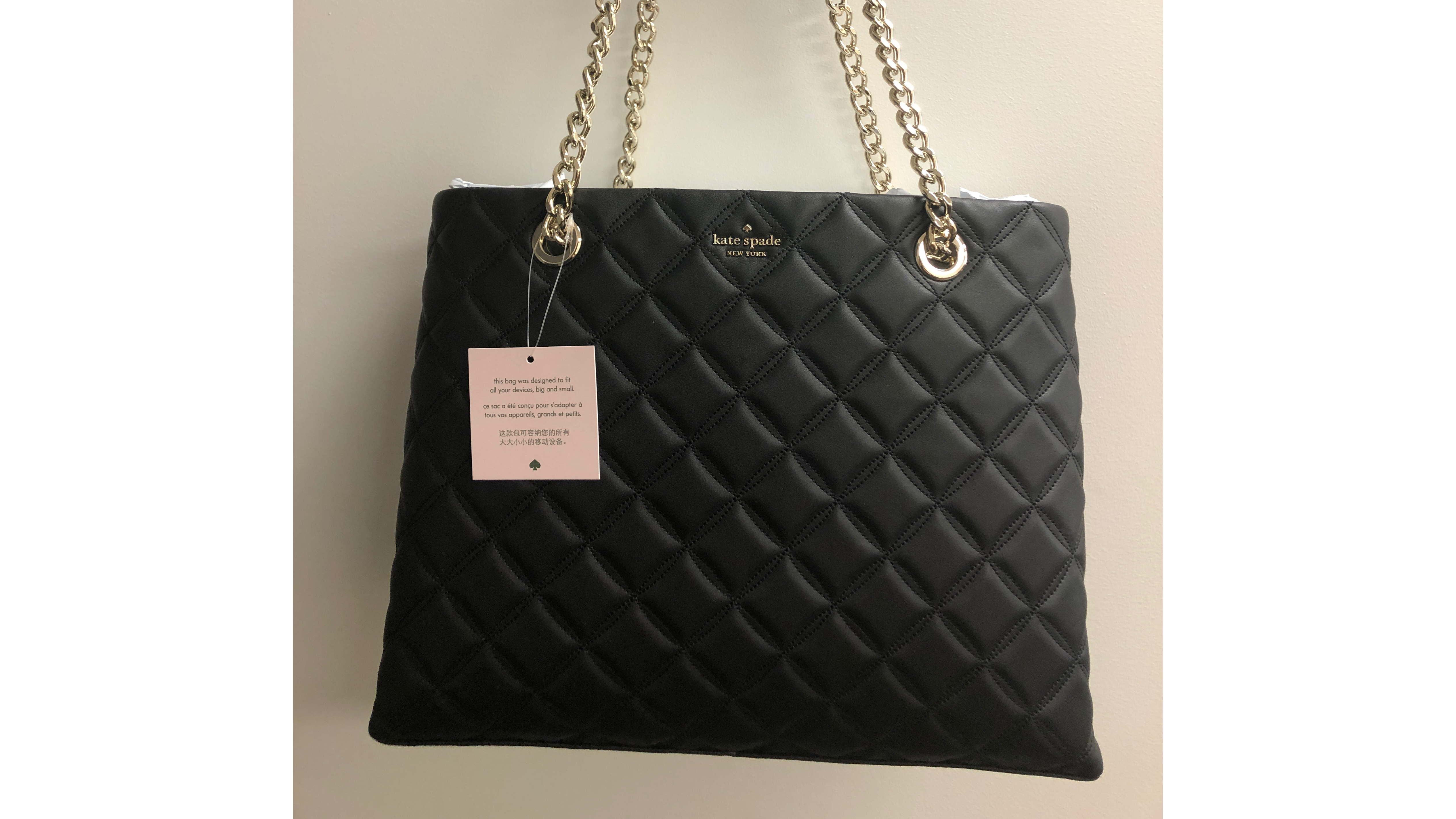 New With Tag Kate Spade Carey Large Quilted Black Tote Bag$549.00.100%  Authentic | eBay