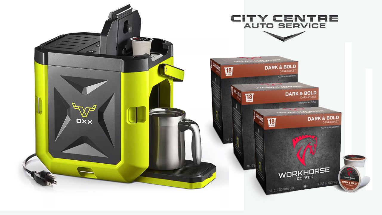 OXX Coffeeboxx Jobsite Coffee Maker and 54 pods
